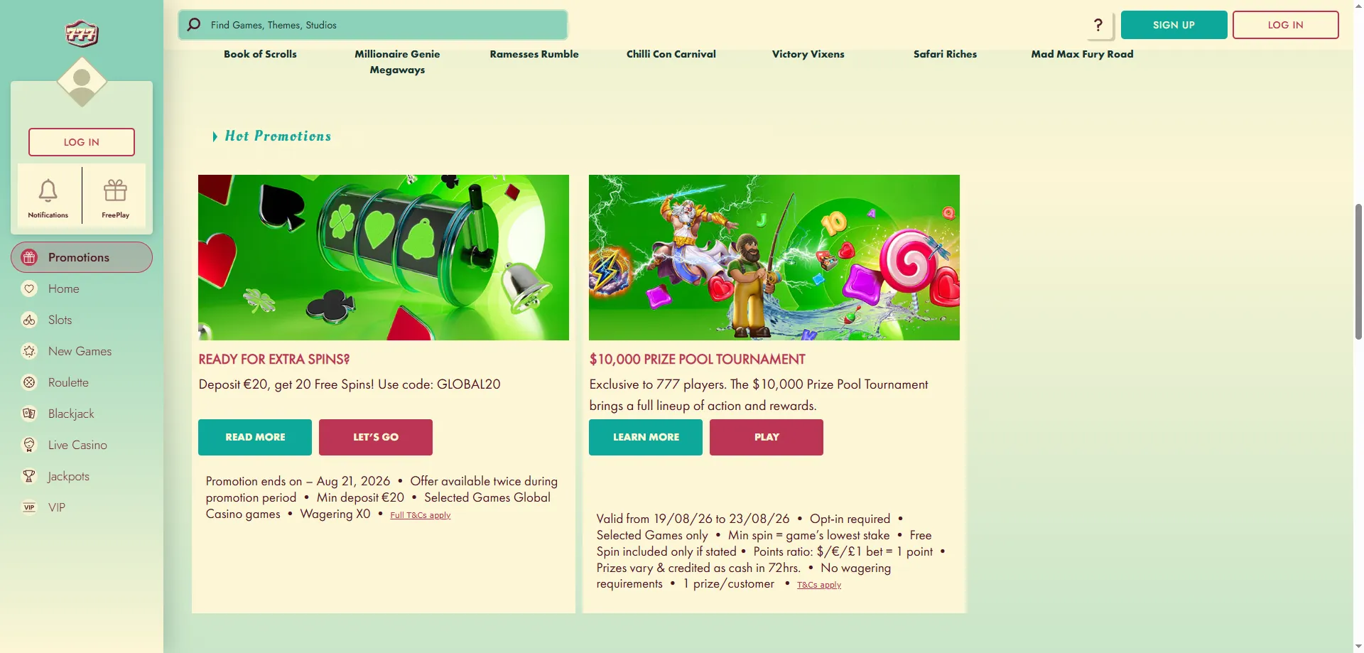 777 Casino welcome bonus up to INR 18,000 with promo code